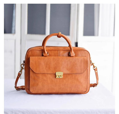 Vintage Luxe Leather Briefcase