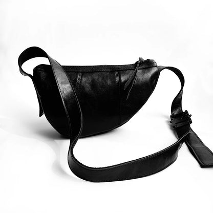 HornStyle Cowhide Crossbody – Large Capacity Chest Bag