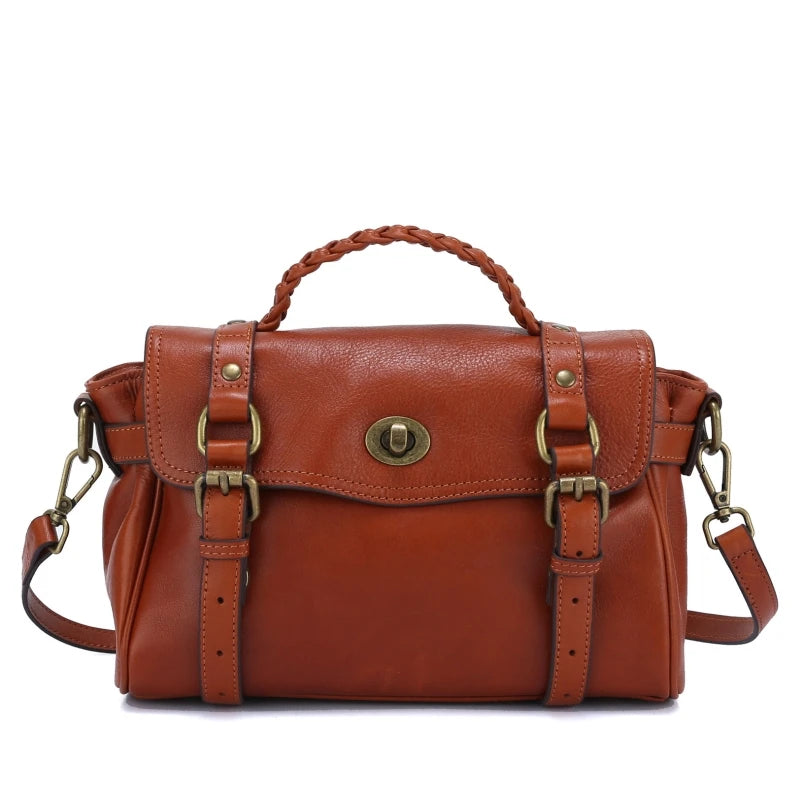 Classic Retro Leather Satchel